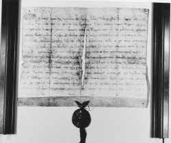 Pave Urban d. III´s brev fra 1186, hvori Hvidovre gives til den danske konge.