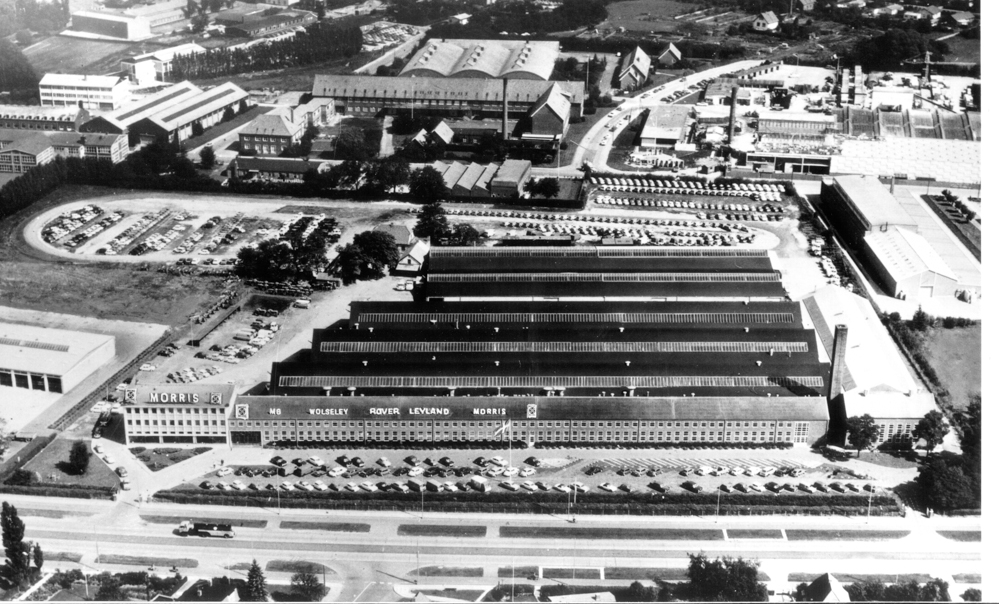 Industri i Brøndbyvester - Industrisvinget ses i baggrunden ca. 1971