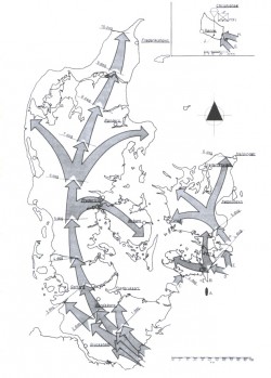 WAPA's angrebsplan af Danmark i tilfælde af krig.
