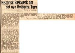Hvidovre Avis 1952 skriver om det nye Hvidovregitter, der skal indramme torvet.