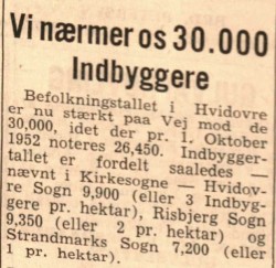 Hvidovre Avis, 1952.