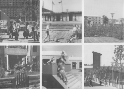 Man kunne leve hele sit liv i Avedøre Stationsby. Her ses Enghøjskolen, købmand, legeplads og Avedøre Kirke. Ca. 1979.