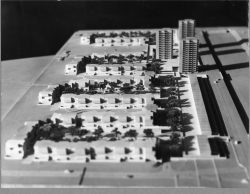 Model af Brøndby Strand Planen uden år.